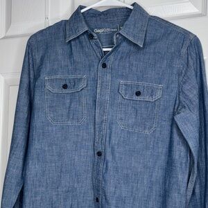 GAP Kids Chambray Shirt in Denim Blue